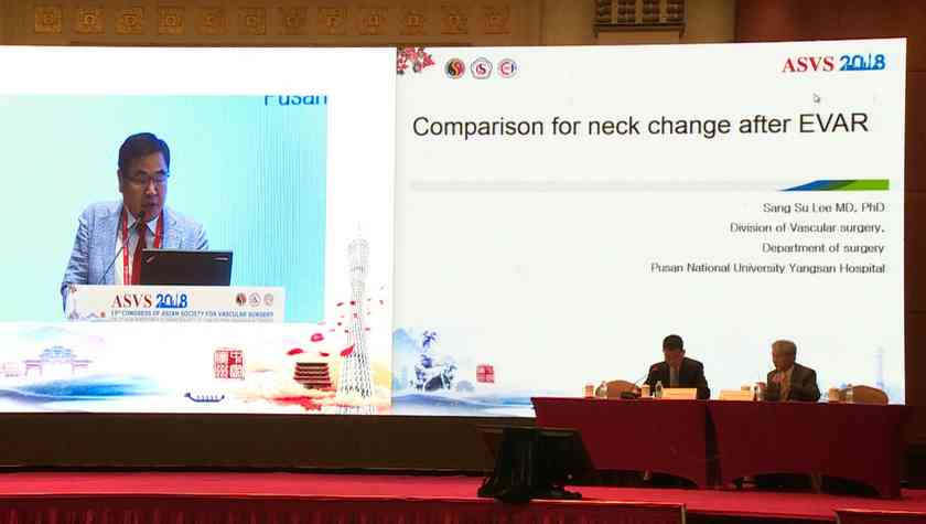 Sang Su Lee：comparison for neck change after EVAR
